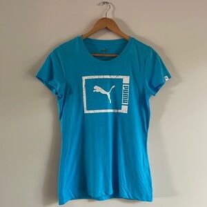 Light Blue Puma Short Sleeve Tee Size Small